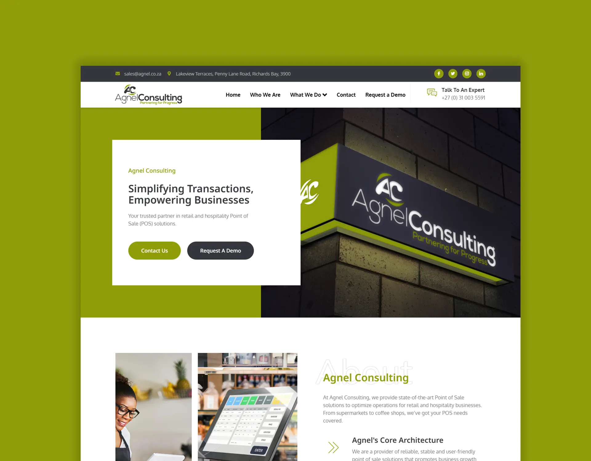 Agnel Consulting website design